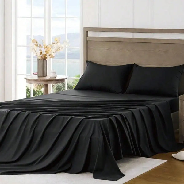 Ultra Soft Brushed Microfiber Bed Sheet Set | Deep Pocket Hotel Luxury Sheets | Cooling & Breathable | 3/4 Piece Set