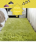 Ultra Soft Silk & Wool Area Rug | Plush Solid Color Carpet | Anti-Slip Bedroom & Living Room Floor Mat | Machine Washable