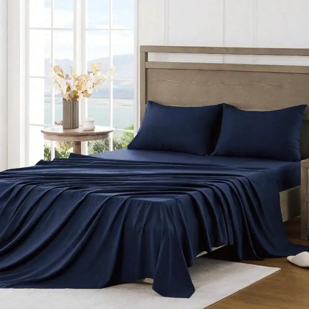 Ultra Soft Brushed Microfiber Bed Sheet Set | Deep Pocket Hotel Luxury Sheets | Cooling & Breathable | 3/4 Piece Set