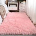 Ultra Soft Silk & Wool Area Rug | Plush Solid Color Carpet | Anti-Slip Bedroom & Living Room Floor Mat | Machine Washable