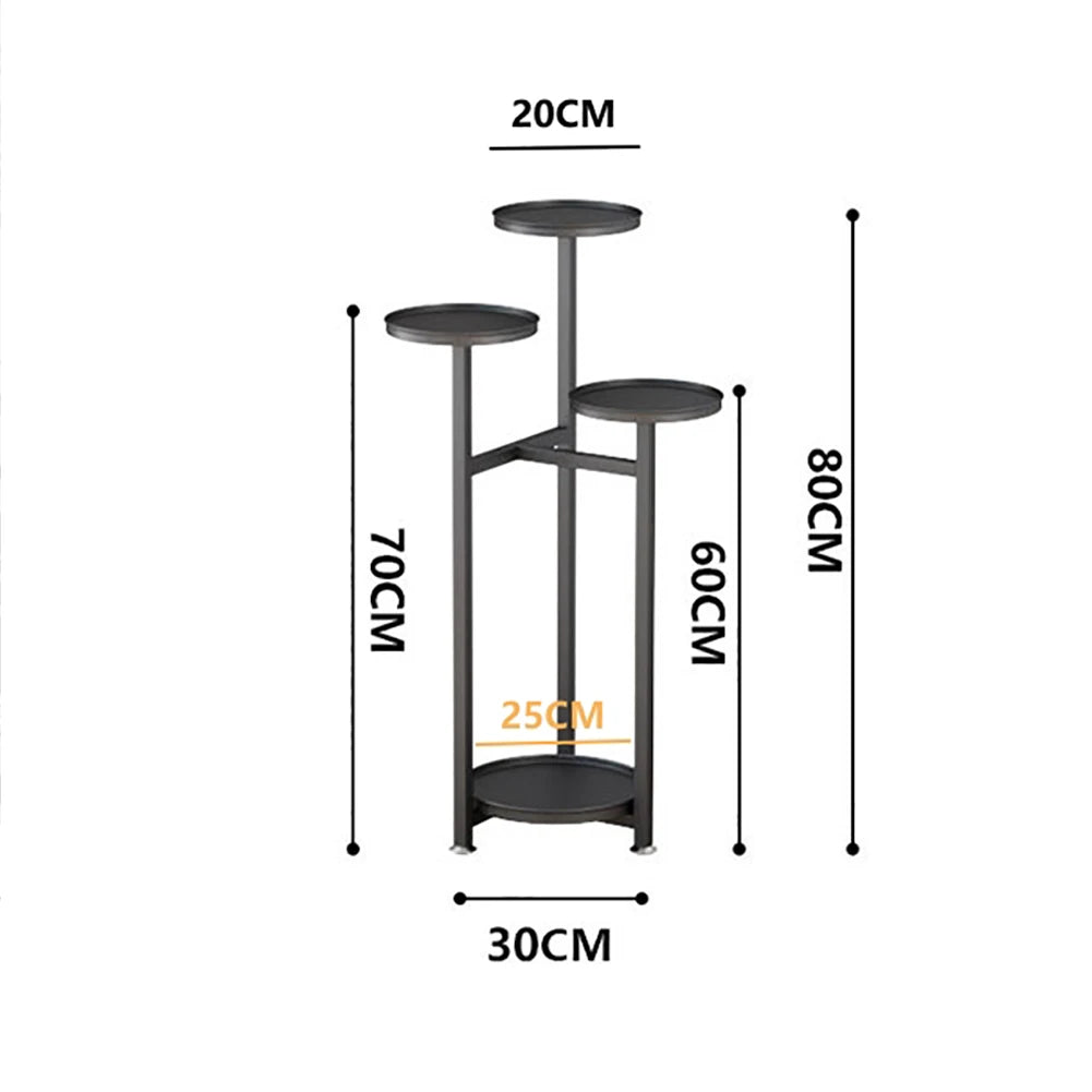 5-Tier Metal Plant Stand | Indoor Corner Planter Shelf | Anti-Slip Feet | Home & Office Decor