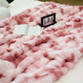 Luxury Faux Rabbit Fur Bubble Blanket | Ultra Soft Cozy Throw for Bedroom & Living Room | 4lb Warm Knitted Fleece