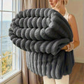 Premium 300GSM Bamboo Fleece Blanket | Soft & Warm Striped Throw | Anti-Pilling | Gift-Ready