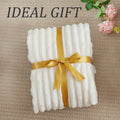 Premium 300GSM Bamboo Fleece Blanket | Soft & Warm Striped Throw | Anti-Pilling | Gift-Ready