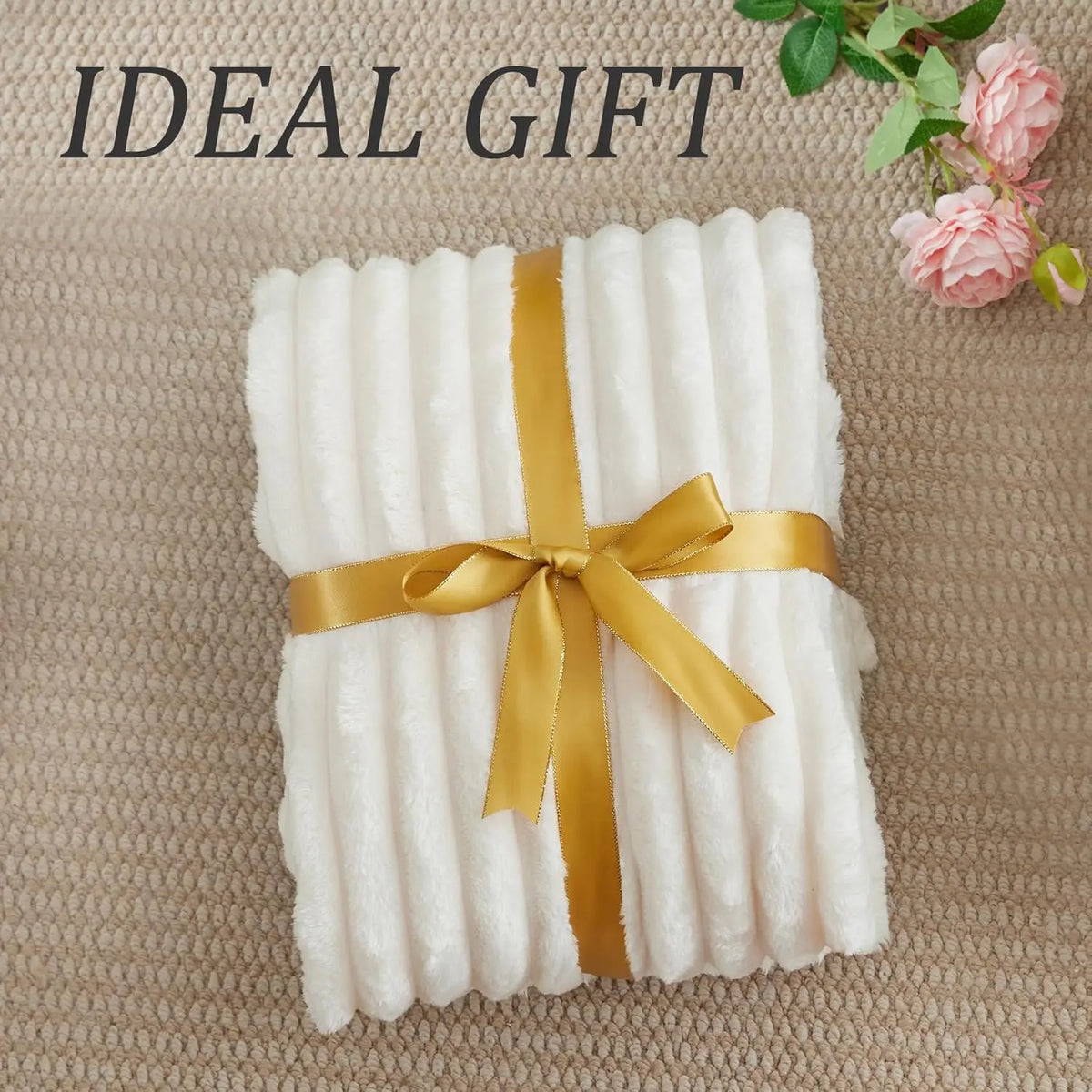 Premium 300GSM Bamboo Fleece Blanket | Soft & Warm Striped Throw | Anti-Pilling | Gift-Ready