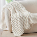Premium 300GSM Bamboo Fleece Blanket | Soft & Warm Striped Throw | Anti-Pilling | Gift-Ready