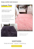 Ultra Soft Silk & Wool Area Rug | Plush Solid Color Carpet | Anti-Slip Bedroom & Living Room Floor Mat | Machine Washable